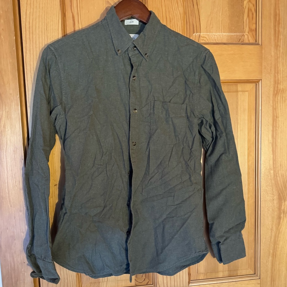J Crew -Mens Olive Green Shirt